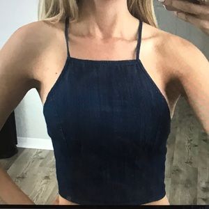 Denim crop top
